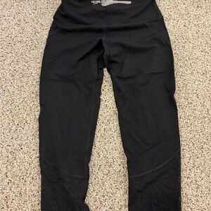 Black Leggings with cheetah print detail